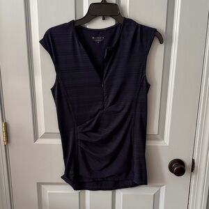 Athleta Women's Navy Ruched Top
